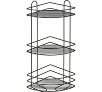 Угловая полка ЧМЗ 23,4x23,4x58,5 см., цвет черный 501-006-11