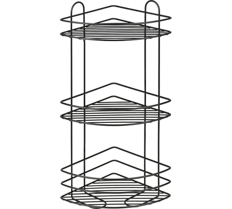 Угловая полка ЧМЗ 23,4x23,4x58,5 см., цвет черный 501-006-11