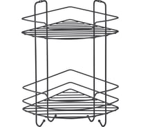 Угловая полка ЧМЗ лофт 22,2x22,2x39,8 см., цвет черный 513-005-01