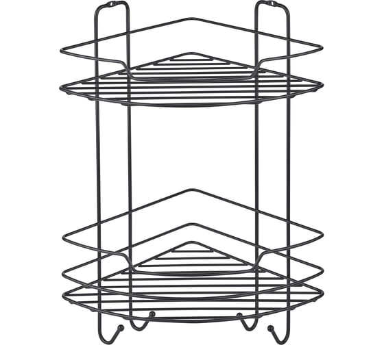 Угловая полка ЧМЗ лофт 22,2x22,2x39,8 см., цвет черный 513-005-01 1