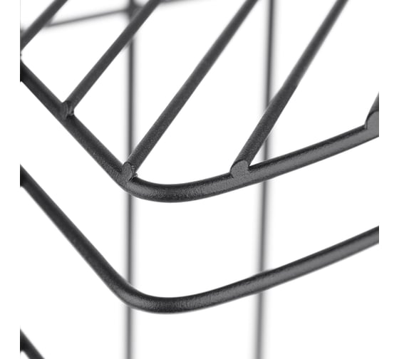 Угловая полка ЧМЗ лофт 22,2x22,2x39,8 см., цвет черный муар 513-005-02