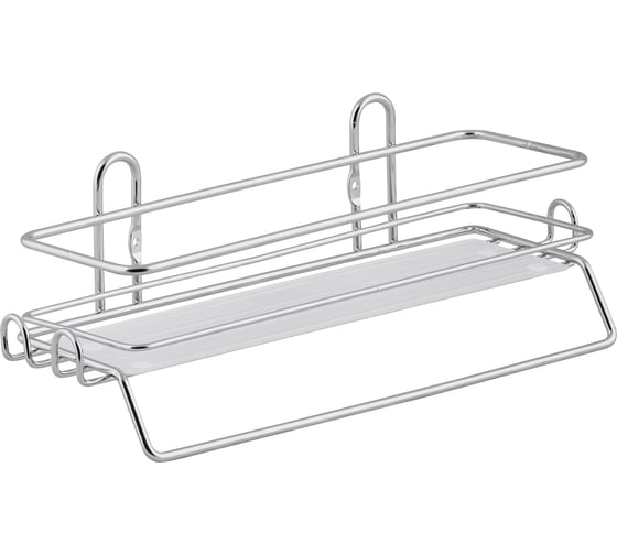 Прямоугольная полка ЧМЗ 35x11,6x12,5 см., цвет хром 501-001-04