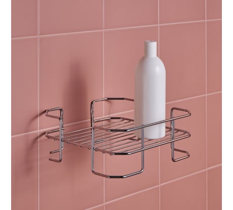 Прямоугольная полка ЧМЗ нюанс 25x24,5x9,5 см., цвет хром 512-001-01