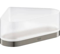 Полочка для душа Grohe Selection угловая с держателем, темный графит матовый 41038AL0