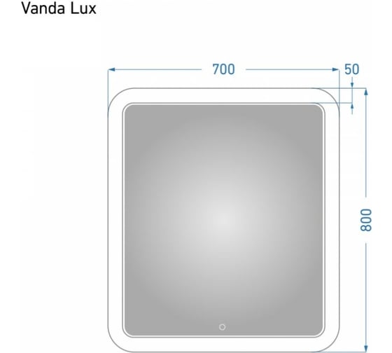 Зеркало ALAVANN VANDA LUX 70 р-р: 700x800 57027