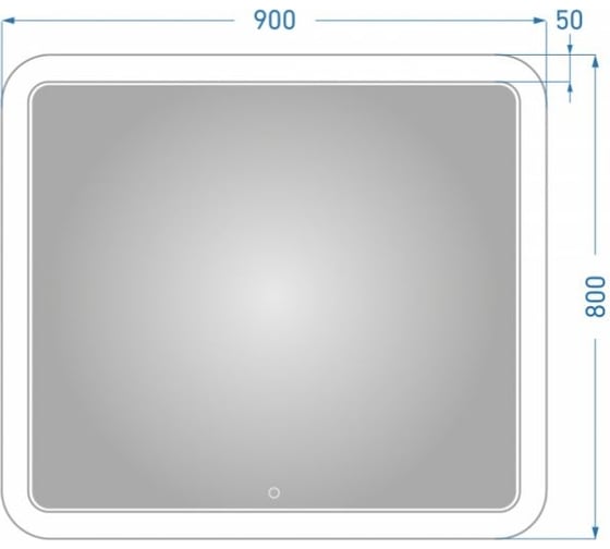 Зеркало ALAVANN VANDA LUX 90 р-р: 900x800 57029
