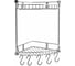 Полка металлическая двойная WasserKraft K-1222 1