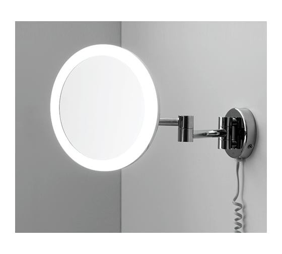 Зеркало с LED-подсветкой, 3-х кратным увеличением WasserKRAFT K-1004
