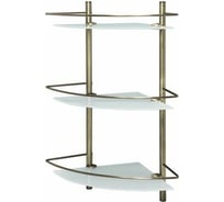 Стеклянная тройная угловая полка WasserKRAFT K-3533