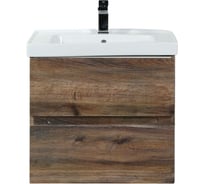База под раковину Art&Max TECHNO подвесная с двумя выкатными ящиками, Дуб бомонд Лофт AM-Techno-600-2C-SO-LW646