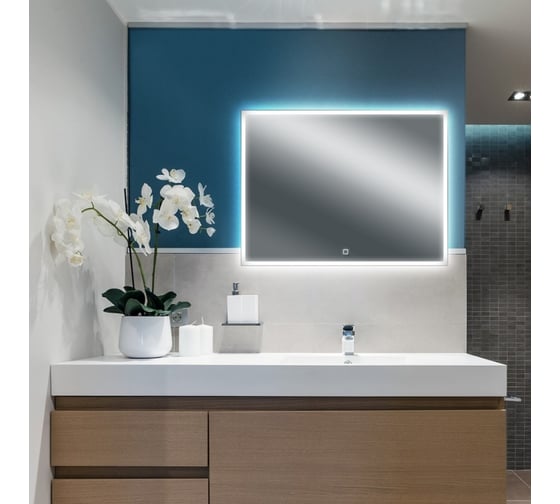 Зеркало с led подсветкой Doratiz Магнолия 800x600, сенсорный выключатель 2611.009