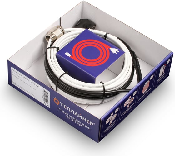 Греющий кабель ТЕПЛАЙНЕР КСП-10, 60 Вт, 6 м 006560 - выгодная цена ...