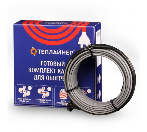 Греющий кабель ТЕПЛАЙНЕР КСН-16, 144 Вт, 9 м 1