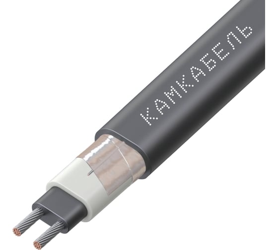 Саморегулирующийся нагревательный кабель с экраном Камкабель TENon Mediun 26 Вт/м 20м 1Х1П7+Ж01200000020 1