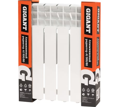 Алюминиевый радиатор Al 500/80 6 секций Gigant GRA58-6