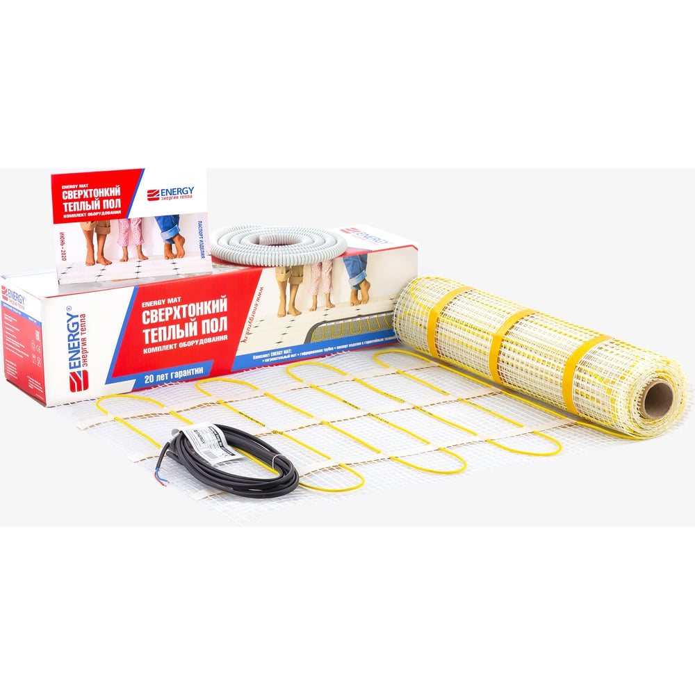 Теплый пол ENERGY Mat 1,30 м.кв - 210 Вт (EFLR00MAT0LDTS00210)