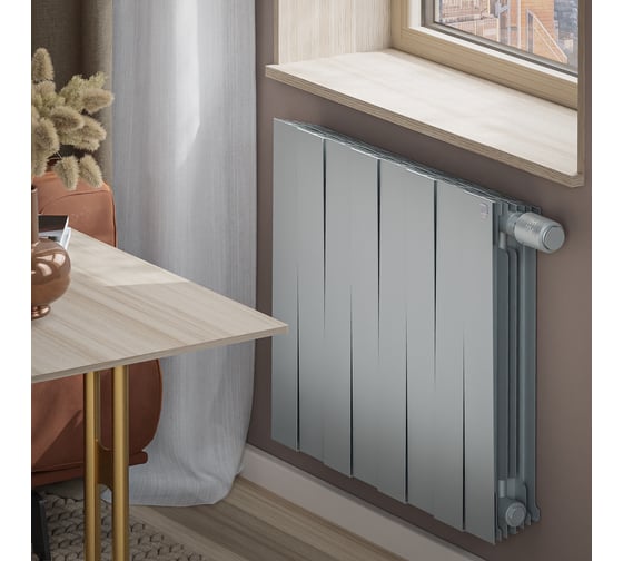 Радиатор ROYAL THERMO PianoForte 500 Silver Satin VDR80 - 8 секций НС-1506374