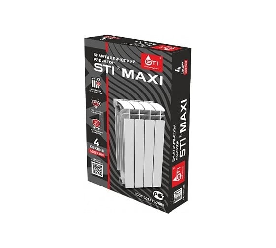 Радиатор STI BIMETAL MAXI 500/100 4 секции ТТ000014706