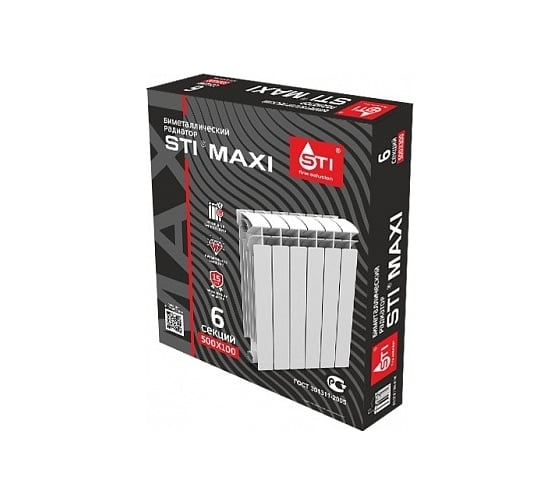 Радиатор STI BIMETAL MAXI 500/100 6 секций ТТ000014707