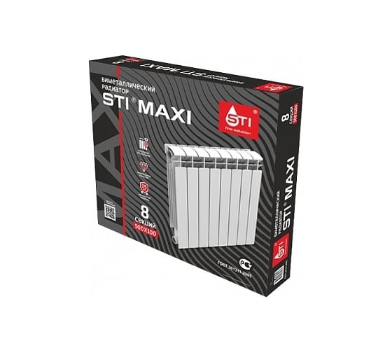 Радиатор STI BIMETAL MAXI 500/100 8 секций ТТ000014708