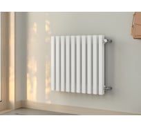 Трубчатый радиатор с прямоугольным профилем 60x30 RETTA 6P 300 мм высотой, 1680 мм шириной, 34 секции, боковое подключение, белый матовый GUARDO 6P-0300-34 BK-VER R9016(M)