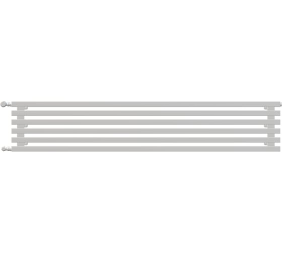 Трубчатый радиатор с прямоугольным профилем GUARDO 60x30 RETTA 6P 380 мм высотой, 700 мм шириной, 8 секций, нижнее правое подключение, белый матовый 6P-0700-08 NK-GOR-R R9016(M)
