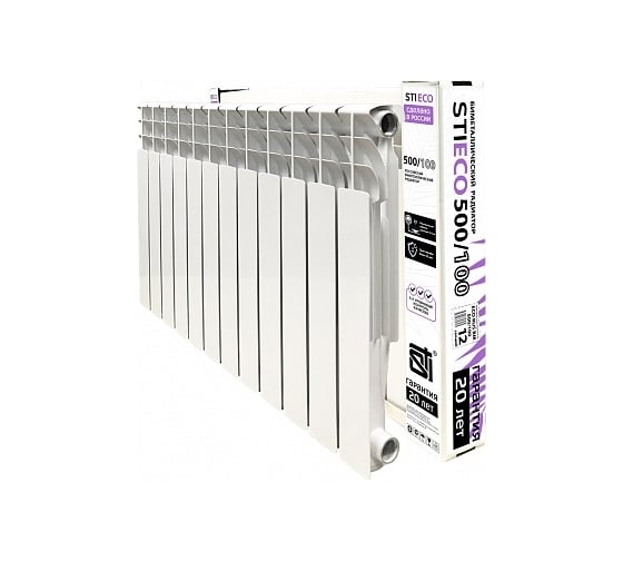 Радиатор STI BIMETAL ECO RUS 500/100 12 секций ТТ000015901 1