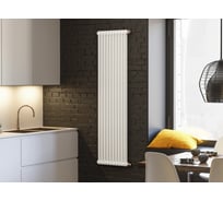 Вертикальный трубчатый радиатор GUARDO PILON двухтрубный 1800 мм высотой, 474 мм шириной, 10 секций, нижнее подключение, белый 2T-1800 10 NK