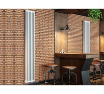 Вертикальный трубчатый радиатор GUARDO PILON трехтрубный 2000 мм высотой, 294 мм шириной, 6 секций, боковое подключение 3/4", белый 3T-2000 6 BK 3/4"