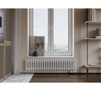 Вертикальный стальной радиатор GUARDO Torre 3D 400х882 мм, 18 секций, S=7м², нижнее правое подключение 3D-0400-18 NK-VER-R R9016(M)