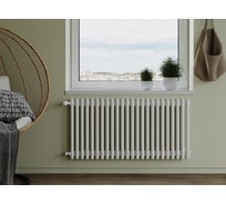 Вертикальный стальной радиатор GUARDO Torre 3D 500х482 мм, 10 секций, S=5м², боковое подключение 3D-0500-10 BK-VER R9016(M)