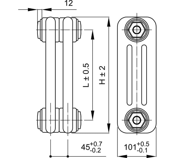 Стальной трубчатый радиатор IRSAP TESI/3 1800 EL4 CL.01 T26 / RR318000401A426N01