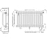 Радиатор КЗТО нижнее подключение, правое 1/2" PC 2-1750-13 7