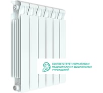 Биметаллический радиатор RIFAR MONOLIT 500 6 секций, боковое подключение RQLAGK1B4U8G7C