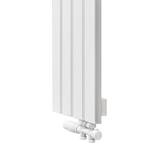 Вертикальный радиатор c нижним подключением, ARBIOLA Liner V 1200-36-04 VR, RAL 9016 матовый белый 255385