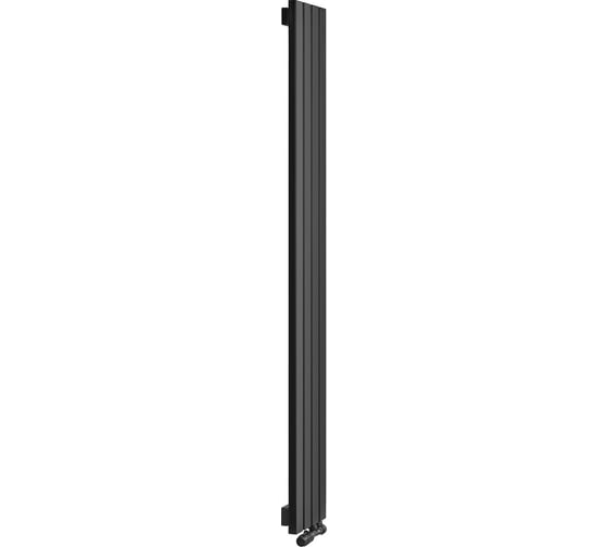 Вертикальный радиатор c нижним подключением, ARBIOLA Liner V 1800-36-06 VR, RAL 9005 матовый черный 254692