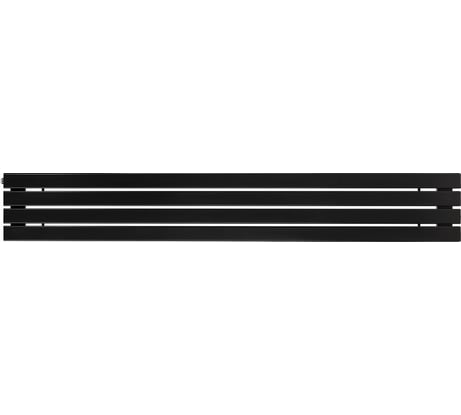 Горизонтальный радиатор c боковым подключением ARBIOLA Liner Gorizont H 1200-36-04 секции GHWN, RAL 9005 матовый черный 258138