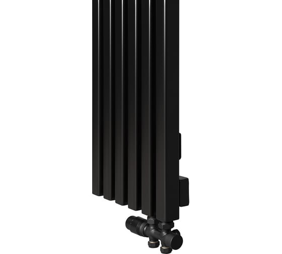 Вертикальный радиатор c нижним подключением, Arbiola Ritmo V 1800-40-06 VR, RAL 9005 матовый черный 262056