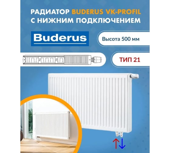 Радиатор Buderus VK-Profil 21/500/800 (24) (A) 7724114508AF