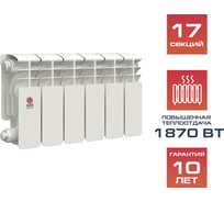Биметаллический радиатор НРЗ ПРОФИ 200/100 17 секций 1001217