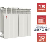Биметаллический радиатор НРЗ ПРОФИ 350/100 18 секций 1001618