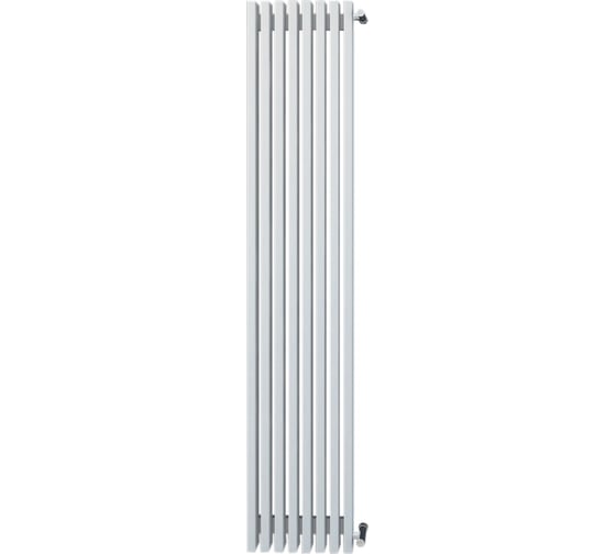 Cтальной трубчатый радиатор Loten Grey V 1750 10 секций, белый RAL9016, боковое подключение 061588