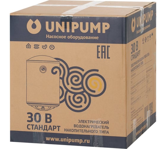 Водонагреватель Unipump СТАНДАРТ 30 В накопительного типа, вертикальный 29169
