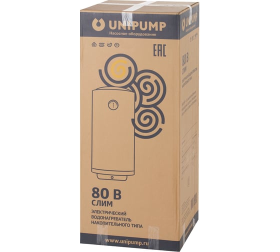Водонагреватель Unipump СЛИМ 80 В накопительного типа, вертикальный 15767