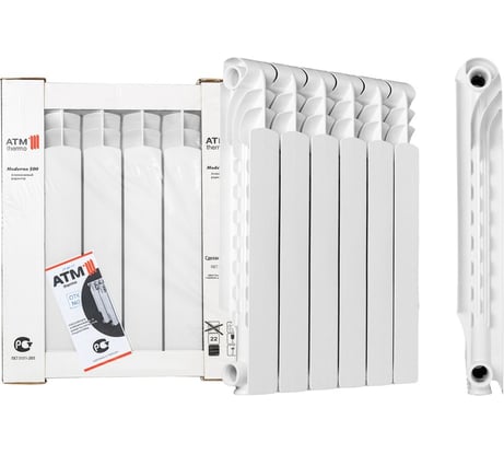 Алюминиевый радиатор ATM THERMO 500 6 cекций AL50080-6