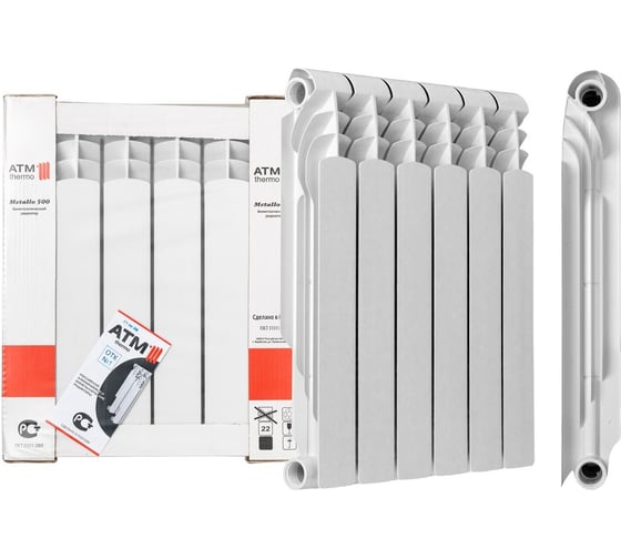 Биметаллический радиатор ATM THERMO 500 8 секций BiM50080-8
