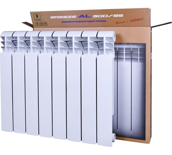 Радиатор отопления BREEZE AL500/ 95, 8 секций AL500/95-8