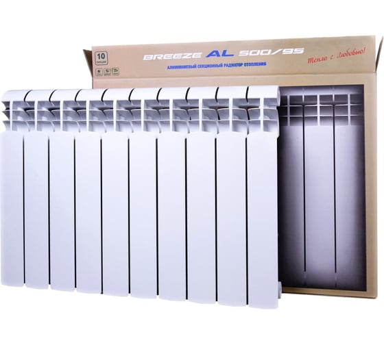 Радиатор отопления BREEZE AL500/ 95, 10 секций AL500/95-10