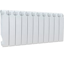 Биметаллический радиатор Теплоприбор, 11 секций, обогрев 14,7 м², BR1-350/11