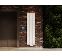 Трубчатый радиатор GUARDO Torre 4D с круглой трубой 42 мм, 1800 мм высотой, вертикальное положение 4D-1800-06 BK-VER R9016(M)